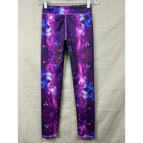 More Than Magic Girls Purple Galaxy Design Leggings, Size M (7/8) - Picture 2 of 5